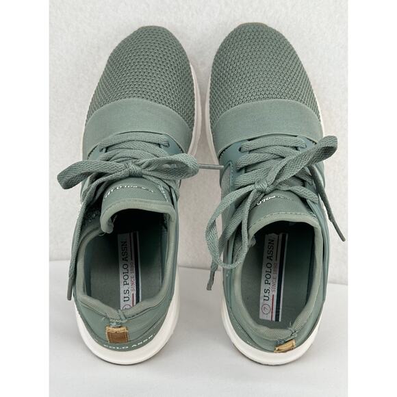 US Polo Assn Women's Green Mesh Sneakers Tennis Shoes Runners 7 - Picture 6 of 10